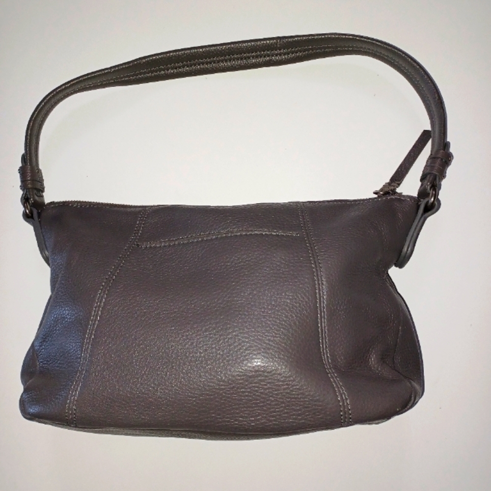 The Sak Elegant Gray Pebble Leather Shoulder Bag